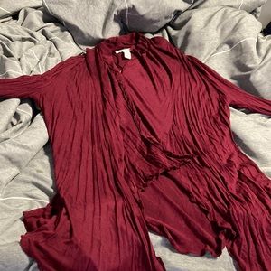 Maroon cardigan